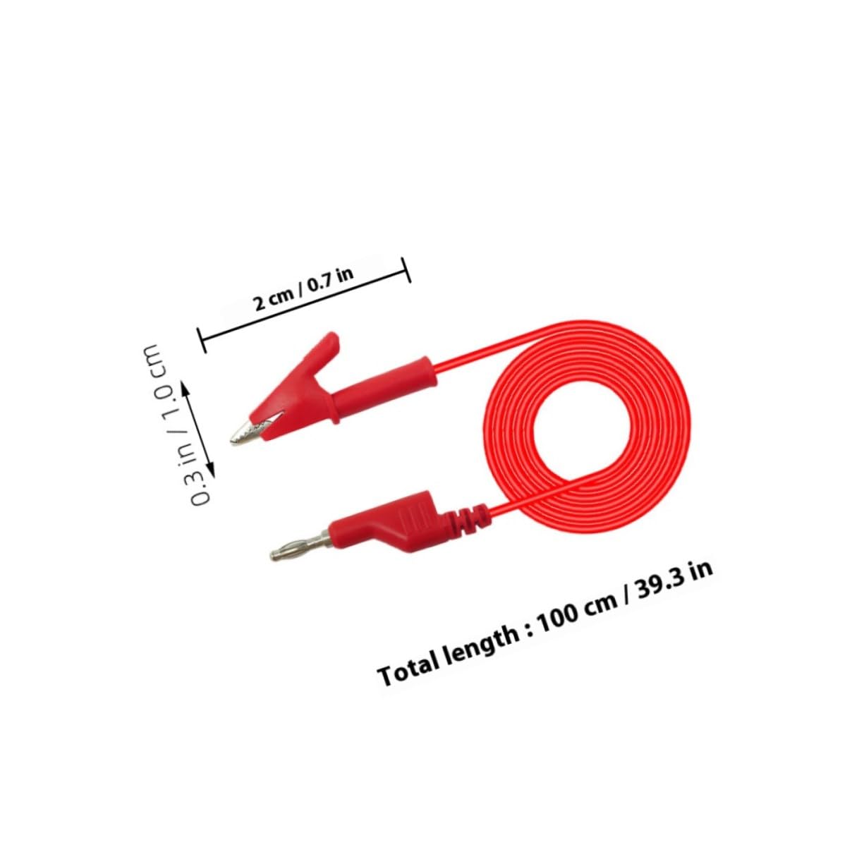 5 piezas Cable de Prueba Multímetro Eléctrico con Pinzas Cocodrilo Aisladas y Conectores Banana para Mediciones Seguras y Versátiles Automoción y Electrodomésticos