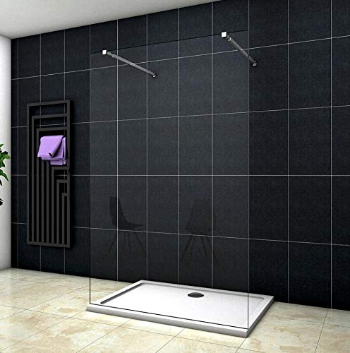 Mamparas de Ducha Pantalla Panel Fijo 8mm Antical - Dos Barras 73-120cm - 117x200 cm