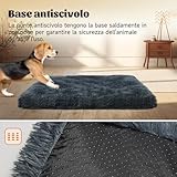 MDDK DY Hundebett, katzenbett, klein Hundekissen Waschbare, Flauschige Hundematte, Langer Plüsch, weiche Polsterung, multifunktional Hundekistenmatratze, Dunkelgrau,50x40x5cm