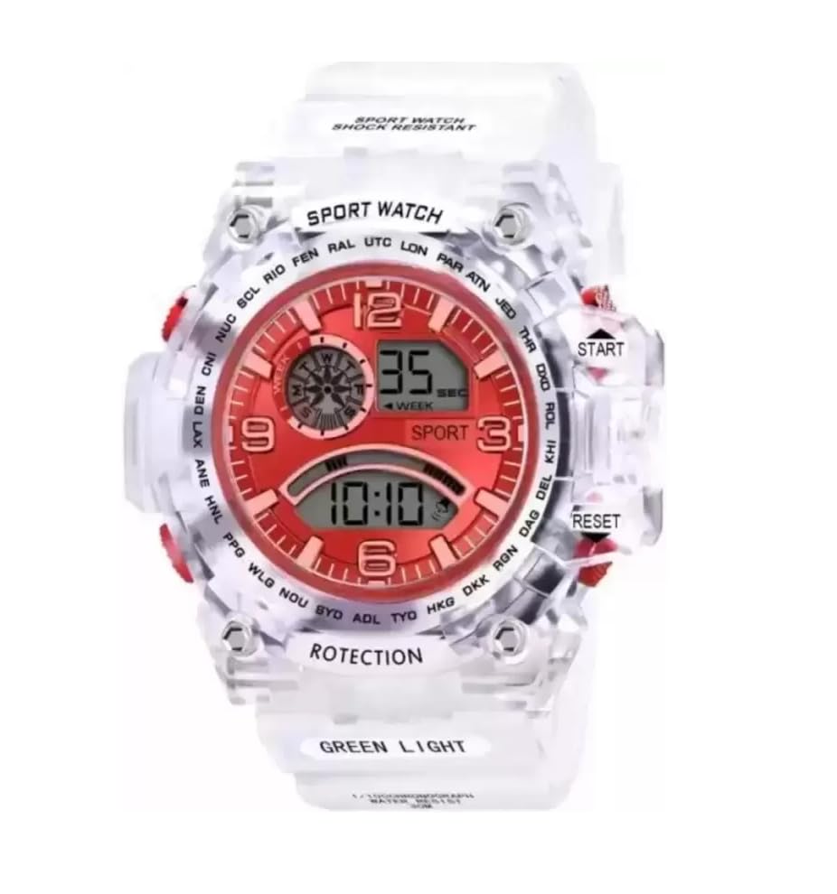 Digital LED Display Watches Watch Shockproof Multi-Functional Blue Strap Waterproof Digital Sports Watch for Men’s Kids Watch for Boys