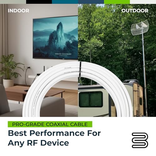 Image of Bolton400 Coaxial Cable 500ft White, No Connector LMR400 Equivalent | Heavy-Duty Ultra-Low-Loss 50-Ohm Design for Signal Boosters, Antennas and Networking Equipment in Residential & Commercial