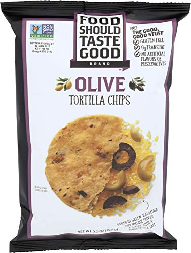 Food Should Taste Good, Tortilla Chips, Olive, Gluten Free Chips, 5.5 oz