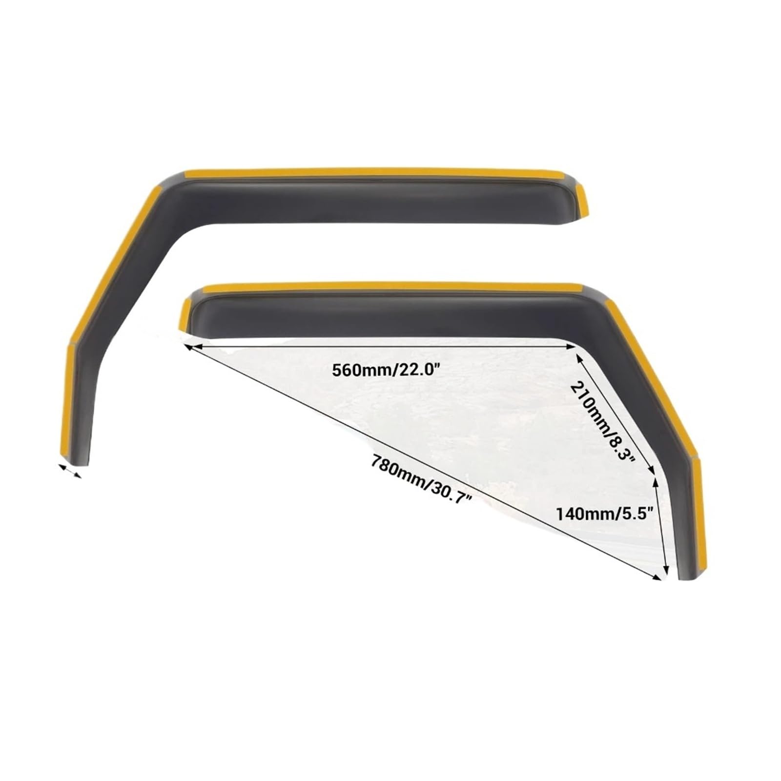 2 pezzi finestrino laterale visiera protezione ventilazione impermeabile pioggia tende da sole ripari deflettore Compatibile per Jeep Wrangler JK 2007-2017 2 porte