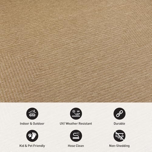 Tapete reversible Rugshop 5' x 7' para interior y exterior miniatura 5