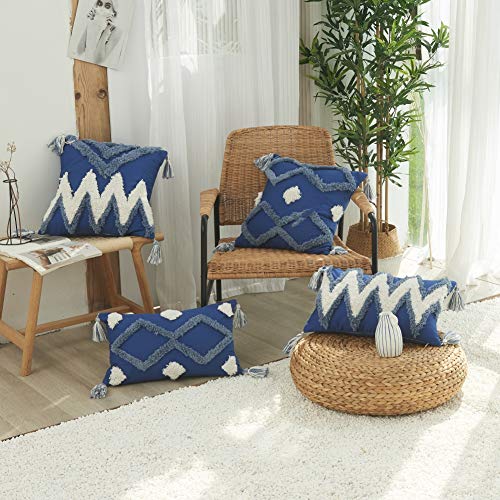 Wishwin Throw Fronha Tufted Tassel Fronha Diamond Grid Capa de Almofada Para Sofá Doméstico e Carro
