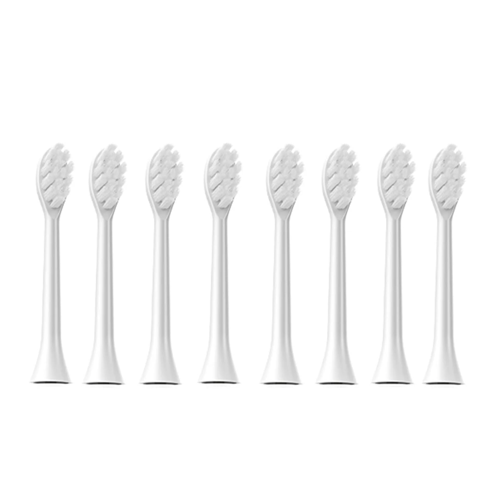 Cabezales de cepillo, cabezales repuesto for dientes eléctrico S6 Wave | Cabezales de cepillo de repuesto for la limpieza diaria de los dientes.(8 white brush head)