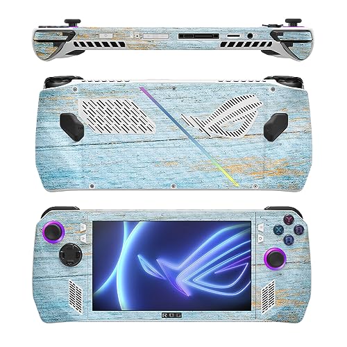 Image of MightySkins Carbon Fiber Skin Compatible with Asus ROG Ally - Distressed Wood | Protective, Durable Textured Carbon Fiber Finish | Easy to Apply