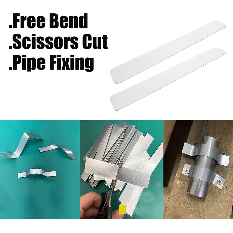 20pcs Plates Iron Sheet Galvanized 3.93"x0.39",Thickness 0.01" 100x10x0.3mm Anti-Rust Folding DIY Handmade Small Thin Metal Foil Strip