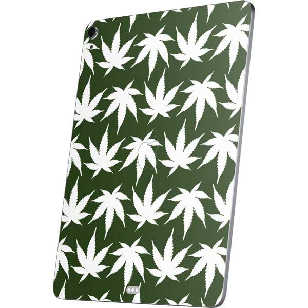 Skinit Decal Tablet Skin Compatible with iPad Air 11in (2024-2025) - Marijuana Leaf White Pattern Design