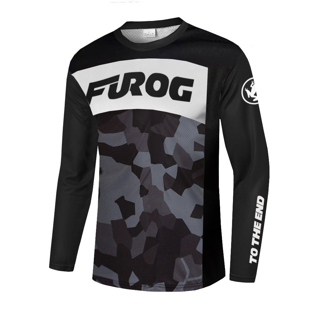 Ugly Frog Manica Lunga Magliette Uomo MTB Downhill Il Collo Rotondo Primavera Jersey Mountain Bike Abbigliamento