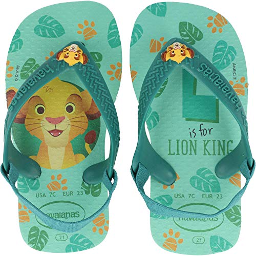 Chinelo, Havaianas, New Baby Disney Classics, Bebê Unissex, Verde Orvalho, 17/18