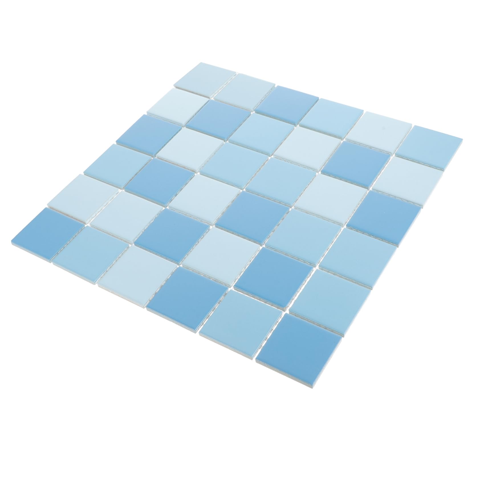OUNONA Azulejos de Cerámica para Piscina 30x30 Cm Color Azul Claro, Mosaico Decorativo Resistente para Exteriores, Adecuado para Piscinas, Hoteles y Paisajismo, Paquete de 1 M², Uso