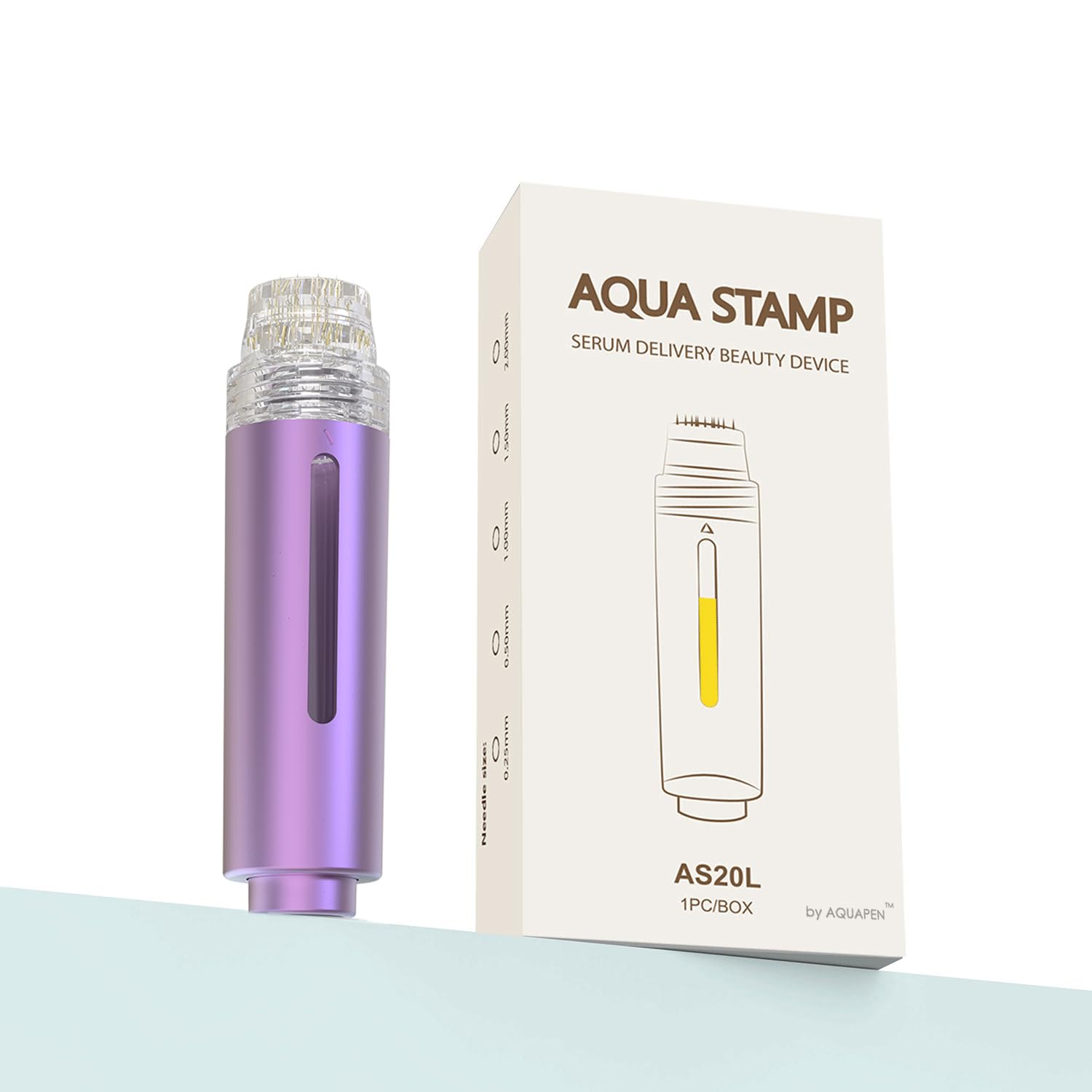 Micro Infusion System For Skin Care MicroNeedle Derma Roller For Women Microneedling Beauty Tool for Face Scalp Hair Lips - Stamp Type w/Alloy Casing