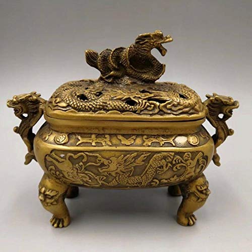 Brûleur encens dragon laiton pour stopper les cendres volantes