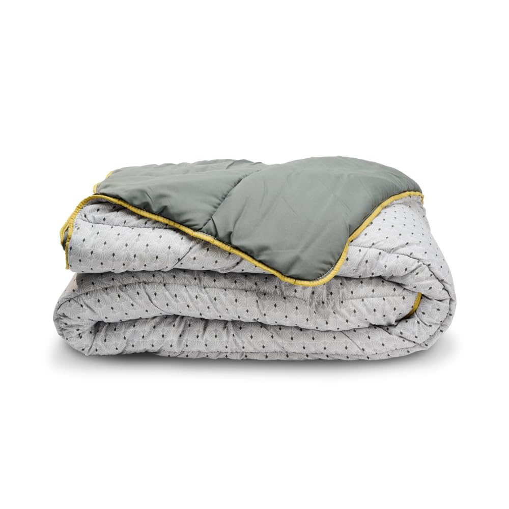 Bleu Calin Couette imprimée Graphique 350g/​m2 - Chaude et Douce - Utilisation sans Housse - 140x200cm