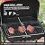 17" Portable Charcoal Grill with Wheels - Compact BBQ with 2 Side Tables & Bottom Storage Shelf, Adjustable Vents & Bottom Shelf for Camping, Tailgating & Backyard (Red)