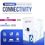 | CAT6 Plenum Cable 1000ft Blue | 23AWG, 550MHz UTP, 4Pair, 10GB Ethernet Cable | DSX-8000 Tested | Most Certified Plenum Rated Bulk Cat 6 Ethernet Cable (CMP) for Networking & Gaming - Image 3