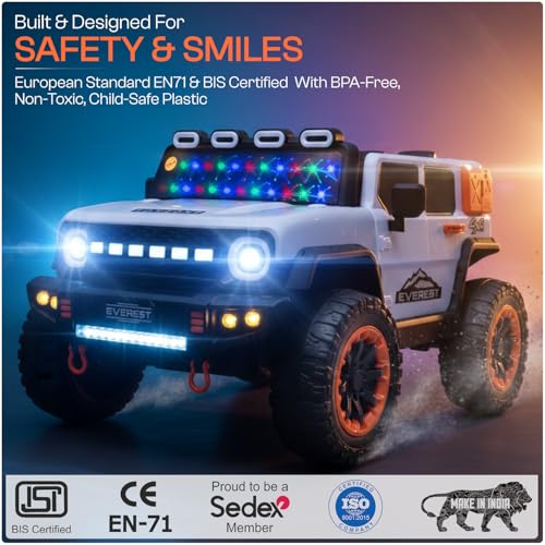 Toyzone Impex Toyzone Everest Electric Jeep (White) 12V - Image 5