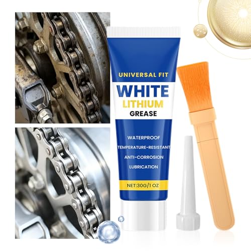 白色リチウムグリース |耐高温ベアリンググリース |車の所有者、DIY 愛好家、自動車整備士、ガレージ ドア、サンルーフ、自転車ベアリング、機械、ワークショップ、メンテナンス向けのホイールセット ベアリング