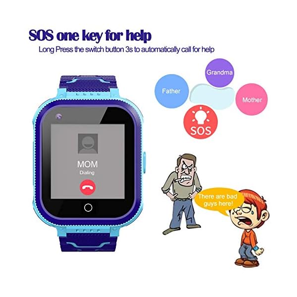 4G-Kids-Smart-WatchKids-Phone-Smartwatch-w-GPS-TrackerCallAlarmPedometerCameraSOSTouch-Screen-WiFi-Bluetooth-Wrist-Watch-Boys-Girls-Smartphone3-12-Years-Old-Children-Student-Birthday-Gifts cjc 4G Kids Smart Watch w GPS Tracker,Kids Phone Smartwatch w Camera,Call,Pedometer,SOS,Touch Screen WiFi Wrist Watch Boys Girls Smartphone,3-15 Years Old Children Student Birthday Gifts(Blue)