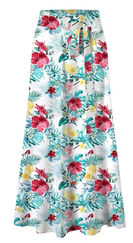 Image of Cromoncent Matching Hawaiian Outfits for Family, Dad and Son Matching Luau Beach Tropical Shirts Mommy Daughter Tropical Sets