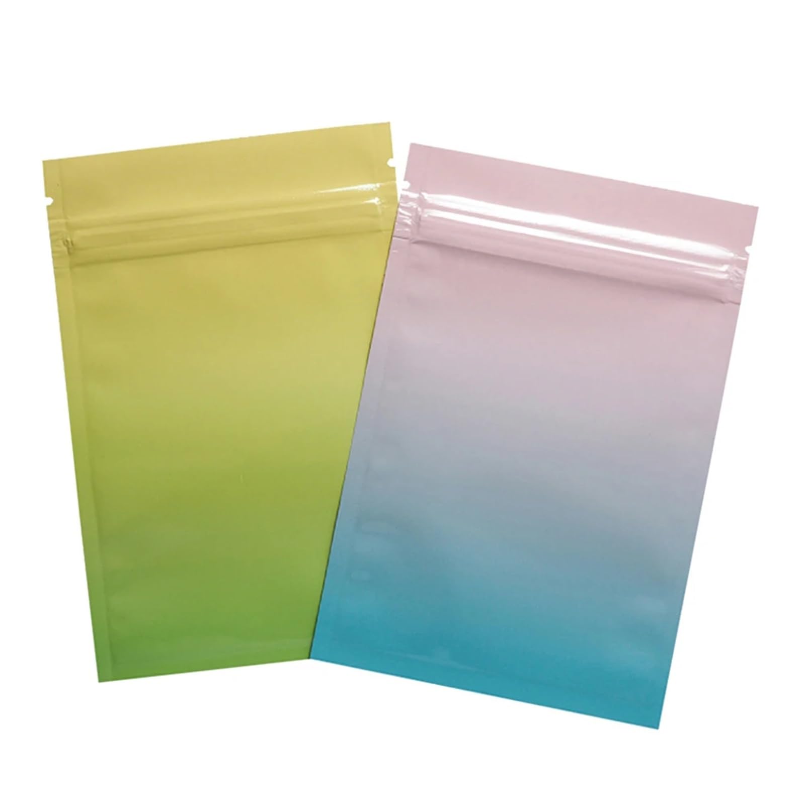 Zip-Lock-Beutel, Aluminiumfolien-Mylar-Beutel, heißversiegelt, m/Reißverschluss/Aufr(Matte White,15x22cm)