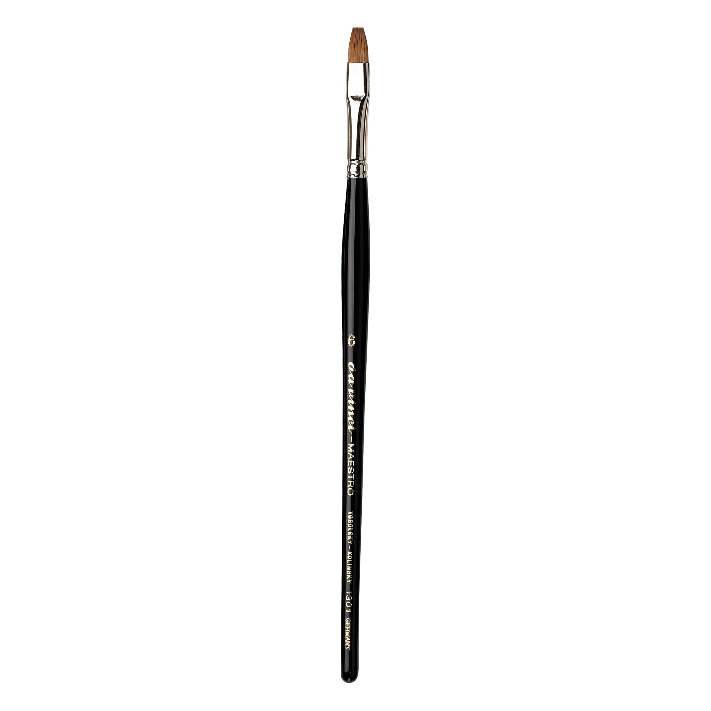 da Vinci Watercolor Series 1301 Maestro Paint Brush, Flat Kolinsky Red Sable, Size 6 (1301-6)