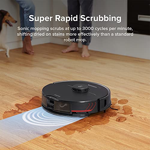 Image of roborock S7 MaxV Plus Robot Vacuum and Sonic Mop with Auto-Empty Dock, ReactiveAI 2.0 Obstacle Avoidance, Real-Time Video Call, 5100Pa Suction, Perfect for Pet Hair