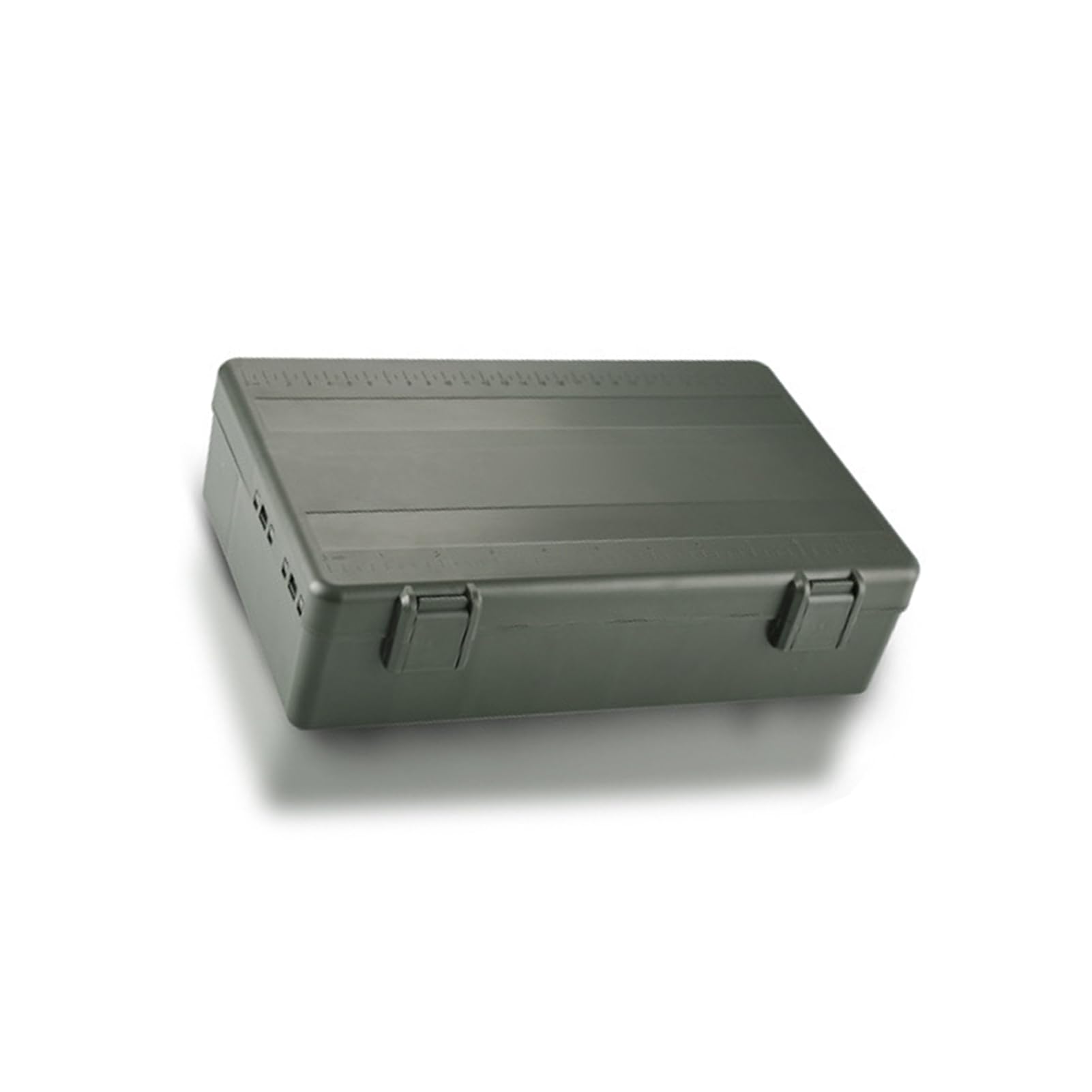 Organizador de Caja de Aparejos de Pesca Material de PC ABS de Primera Calidad Diseño de Rejilla Transparente Duradero Compartimentos extraíbles Regla de medición incorporada para