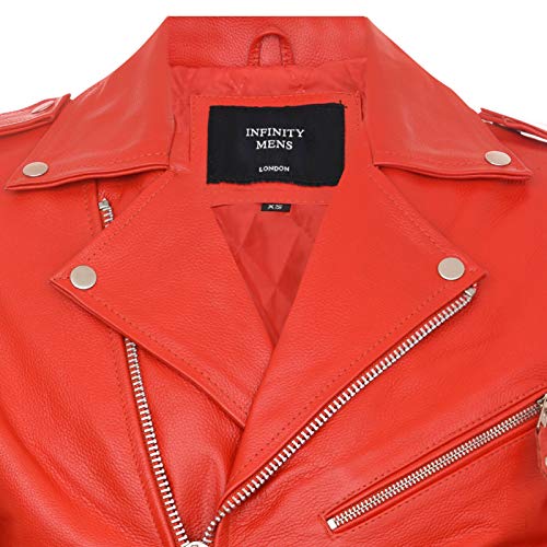 Men's Leather Brando Biker Jacket Rock Motorcycle Retro Hide Biker Jacket4