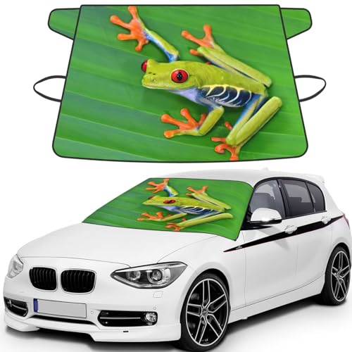 Protector para parabrisas de automóvil con ranas decorativas para proteger de nieve e hielo