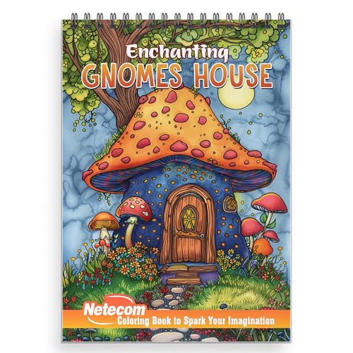 Livre de coloriage pour adultes Netecom reliure spirale et couverture premium