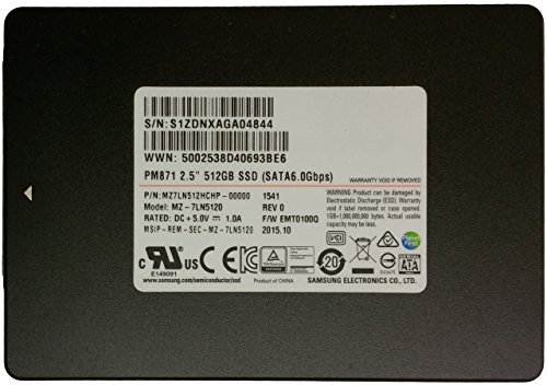 Samsung pm871 512 GB 2.5インチSATA 6.0 Gbpsソリッドステートドライブ、SSD mz7ln512hchp-00000