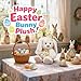 Voici et Voila Bunny Stuffed Animal White Cute Bunny Plush Toy Soft Rabbit Stuffed Animal Cuddly Plushies Stuffies Birthday Easter Gifts for Baby Girls Boys 13 Inches