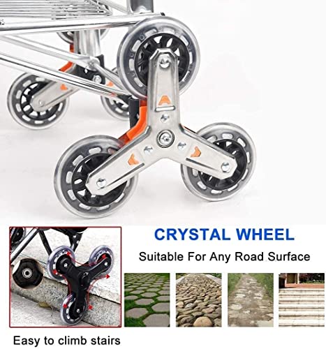 Einkaufstrolley Faltbarer Einkaufswagen-Einkaufswagen, Faltbarer Einkaufswagen, 8-Rad-Treppensteigwagen Aus… – Bild 6