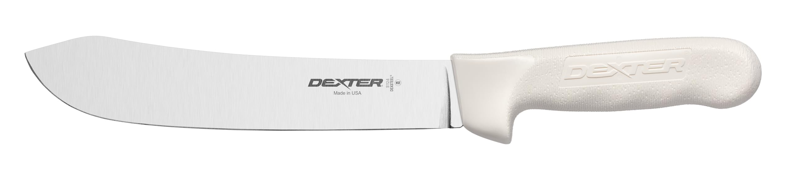 Dexter Outdoors 8" Butcher Knife, S112-8PCP SANI-SAFE Series, White