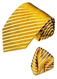 LORENZO CANA - Marken Krawattenset Gold Goldgelb