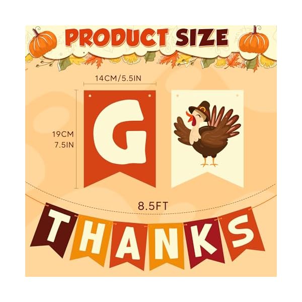   OHOME-Thanksgiving-Decorations-Thanksgiving-Banner-Friendsgiving-Party-Decorations-for-Indoor-Outdoor-Outside-Thanksgiving-Garland-for-Front-Door-Thanksgiving-Backdrop-Wreath-for-Window-Wall