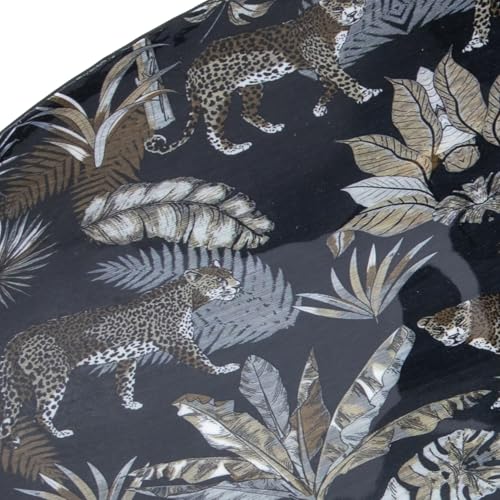 Coupelle léopard en émail et métal chic 36cm pour intérieur raffiné
