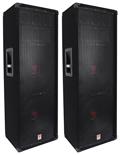 Rockville RSG12.2 Dual 12-in 3-Way 4-Ohm Passive DJ Pro Audio Speaker 2000W Peak/1000W RMS Each...