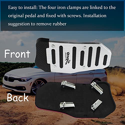 Vahinix Anti Skid Car Brake Pedal Car Gas Fuel Brake Board Cover Foot Pedal Kit Car Supplies Accessories Silver #TOP2