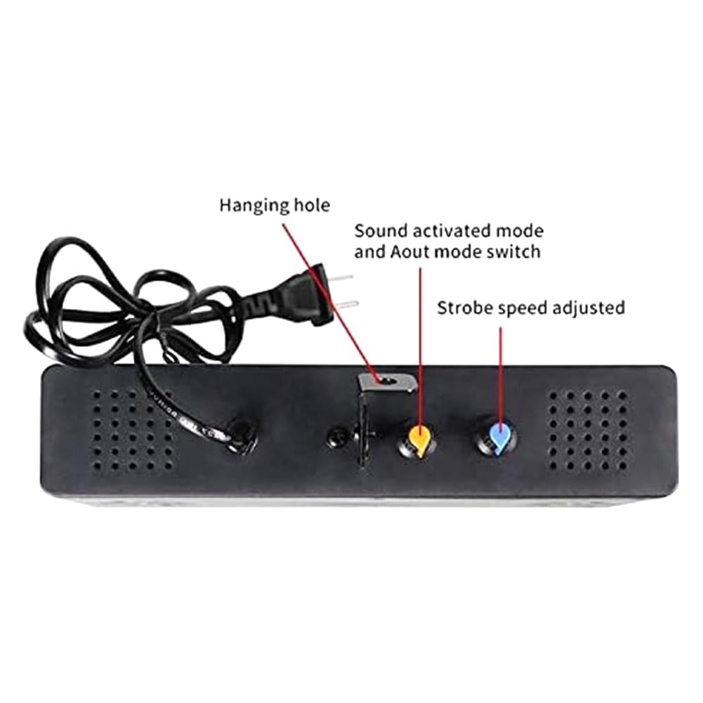TagIo Luce Stroboscopica da Palco 1 Pezzo 270 LED Flash Super Luminoso con Luce Bianca per Matrimoni, Natale, Compleanni, Club, DJ Spina Europea