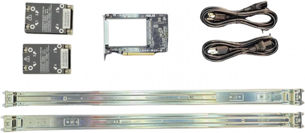 ASUS Dual AMD EPYC 4X NVME 1U Server, 2X EPYC 7352 2.3GHz 24-Core CPUs, 64GB DDR4 RAM, 4X Trays, 10GbE, 1200W, Rails, 3 Year Warranty, RS700A-E11-RS4U (Renewed)