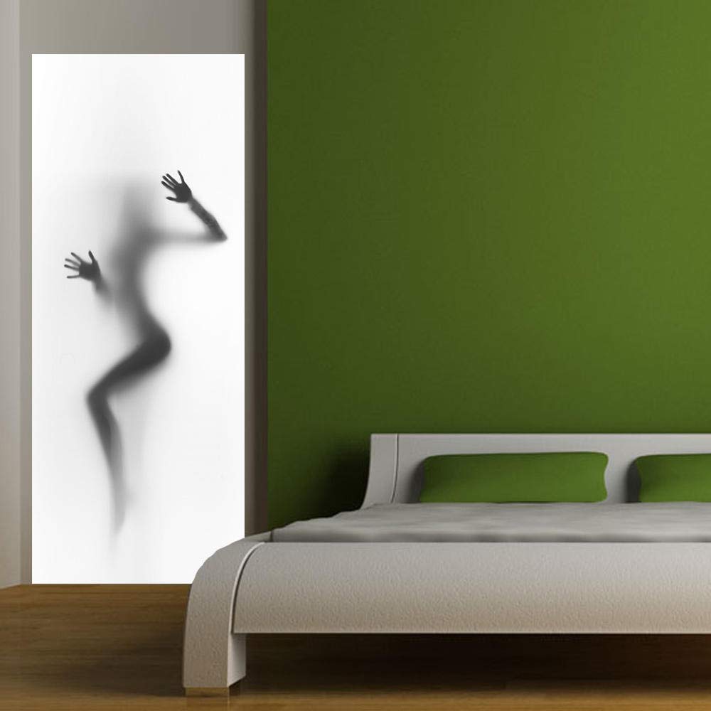 Adhesivos Tridimensionales Para Puertas Sombra De La Mujer De Las Etiquetas Engomadas Autoadhesivas Creativas De La Puerta 3D