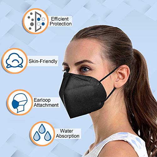 30 Pack KN95 Disposable Face Mask, 5-Ply Protection Breathable Cup Dust Masks for Men Women, Protection Against PM2.5 Dust. Pollen and Haze-Proof with Elastic Earloops and Nose Bridge Clip K-N95