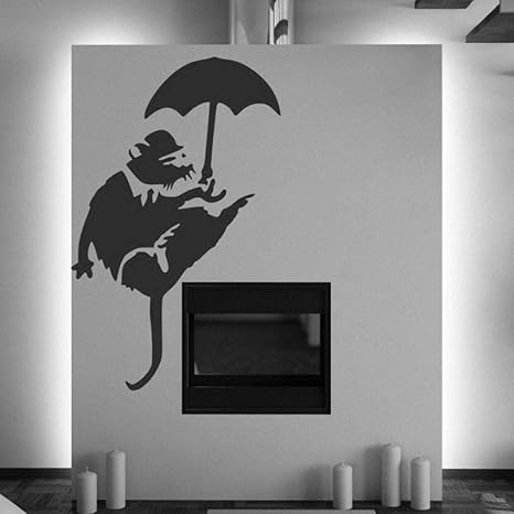 Amazon Kldfig バンクシービジネスマンラット傘ビニールウォールステッカーウォールアート壁画壁紙60 95センチ ウォールステッカー オンライン通販 Amazon Kldfig バンクシービジネスマンラット傘ビニールウォールステッカーウォールアート壁画壁紙60 95センチ ウォールステッカー オンライン通販