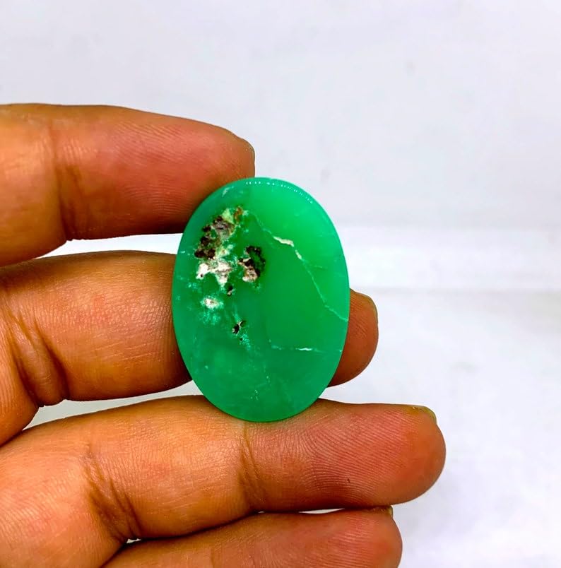 Cabochon chrysoprase véritable idéal pour façonner un pendentif ou collier unique
