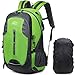 A AM SeaBlue Mochila de Senderismo Ligera Impermeable 30L Mochila de Escalada Mochila de Viajes para Hombres y Mujeres, USB Mochila Trekking con Cubierta para la Lluvia, Verde