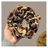 2025 Grandes Coleteros De Leopardo For Mujeres Y Niñas, Bandas Elásticas For El Cabello, Cuerda For Atar, Tocado(Coffee bar 20cm)