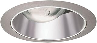 Juno Lighting 26PT-SC 6-Inch Straight Downlight Cone Pewter Alzak with Satin Chrome Trim